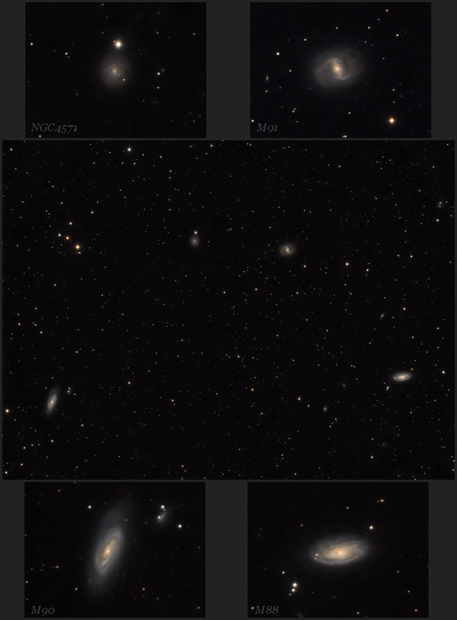 Galaxias M88 M90 M91 y NGC4571